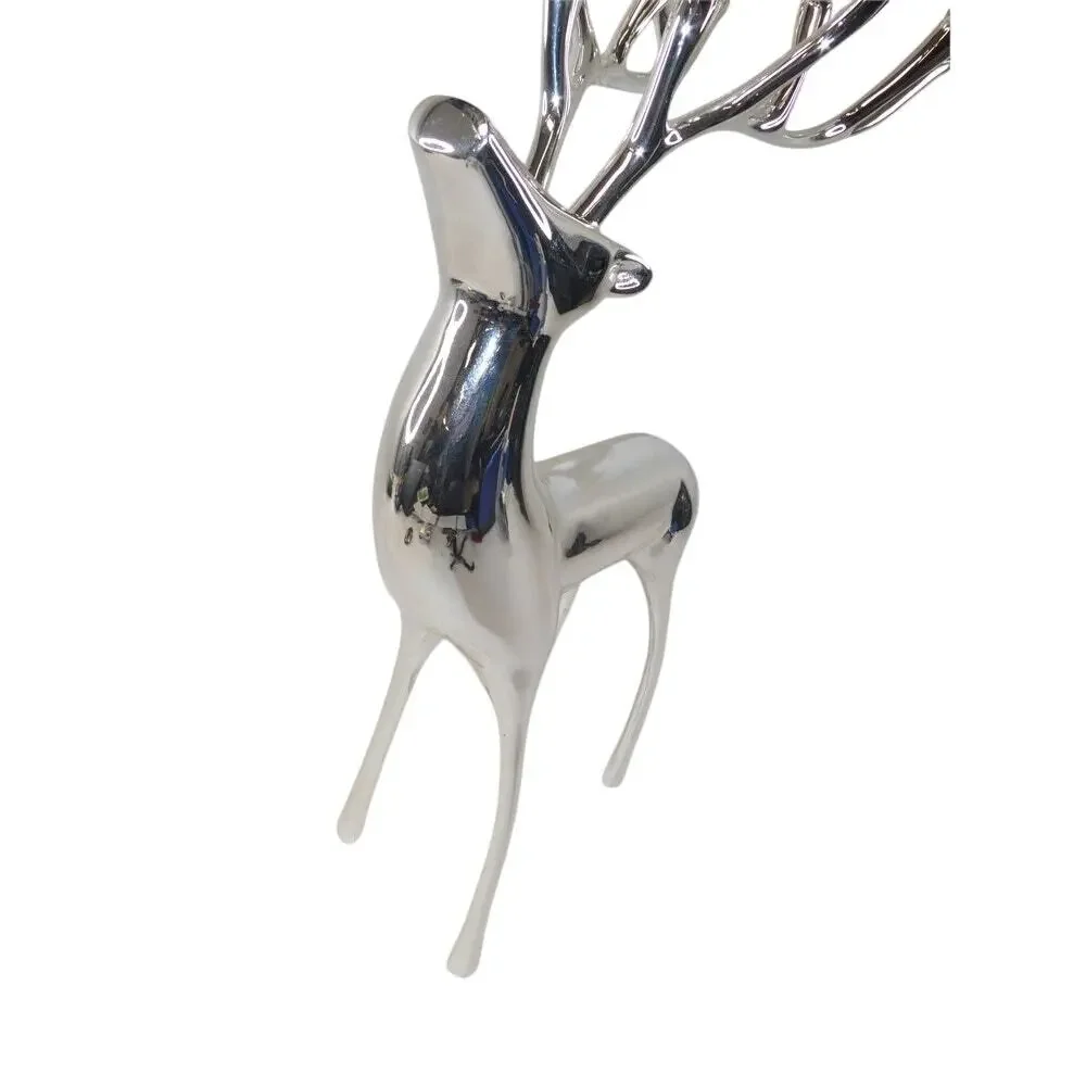 Pottery Barn Silver Finish Reindeer Candelabra 10 point